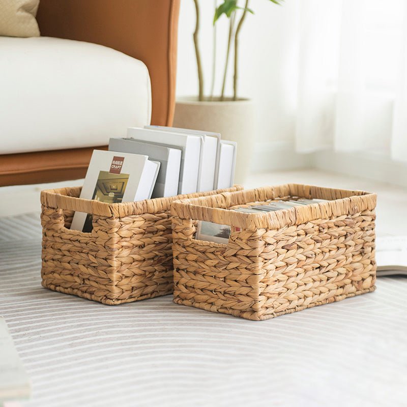 Hommfer – Paniers de Rangement en Jacinthe d’Eau Naturelle (Lot de 2) - Hommfer