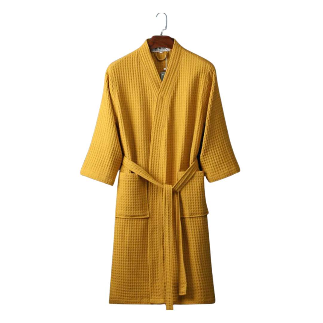 Hommfer – Peignoir en Coton Gaufré à Col en V - Hommfer