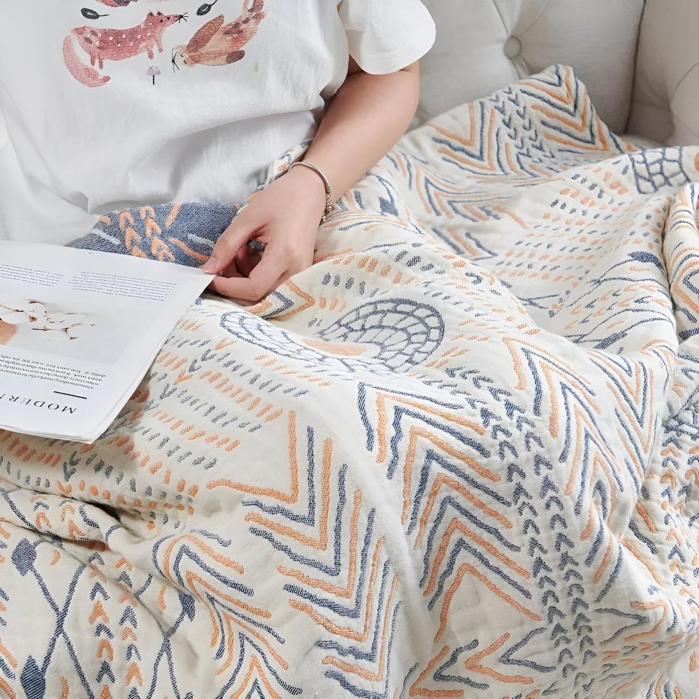 Hommfer – Plaid Coton Réversible Élégant - Hommfer