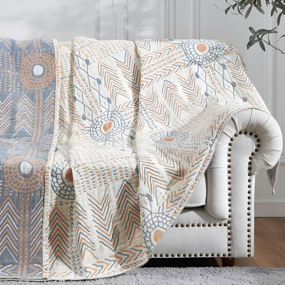 Hommfer – Plaid Coton Réversible Élégant - Hommfer