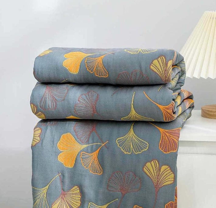 Hommfer – Plaid Feuille de Ginkgo - Hommfer
