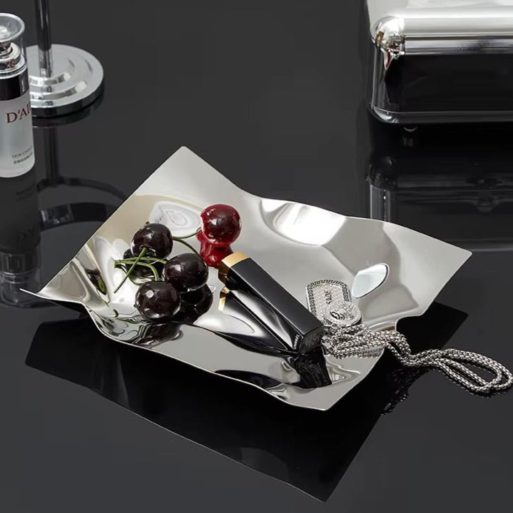 Hommfer – Plateau Brillant en Acier Inoxydable - Hommfer