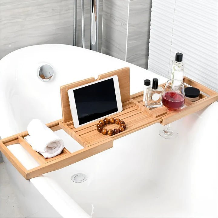 Hommfer – Plateau de Bain Extensible en Bambou - Hommfer