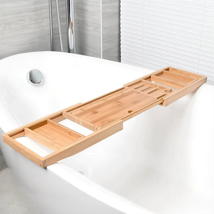 Hommfer – Plateau de Bain Extensible en Bambou - Hommfer