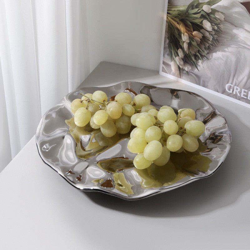 Hommfer – Plateau Décoratif Chromé en Céramique - Hommfer