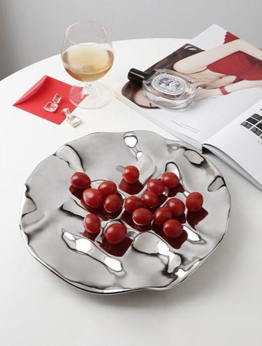 Hommfer – Plateau Décoratif Chromé en Céramique - Hommfer