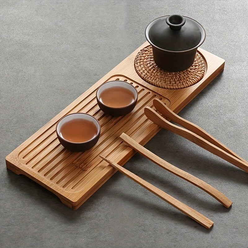 Hommfer – Plateau élégant en bambou pour la cérémonie du thé Gongfu - Hommfer