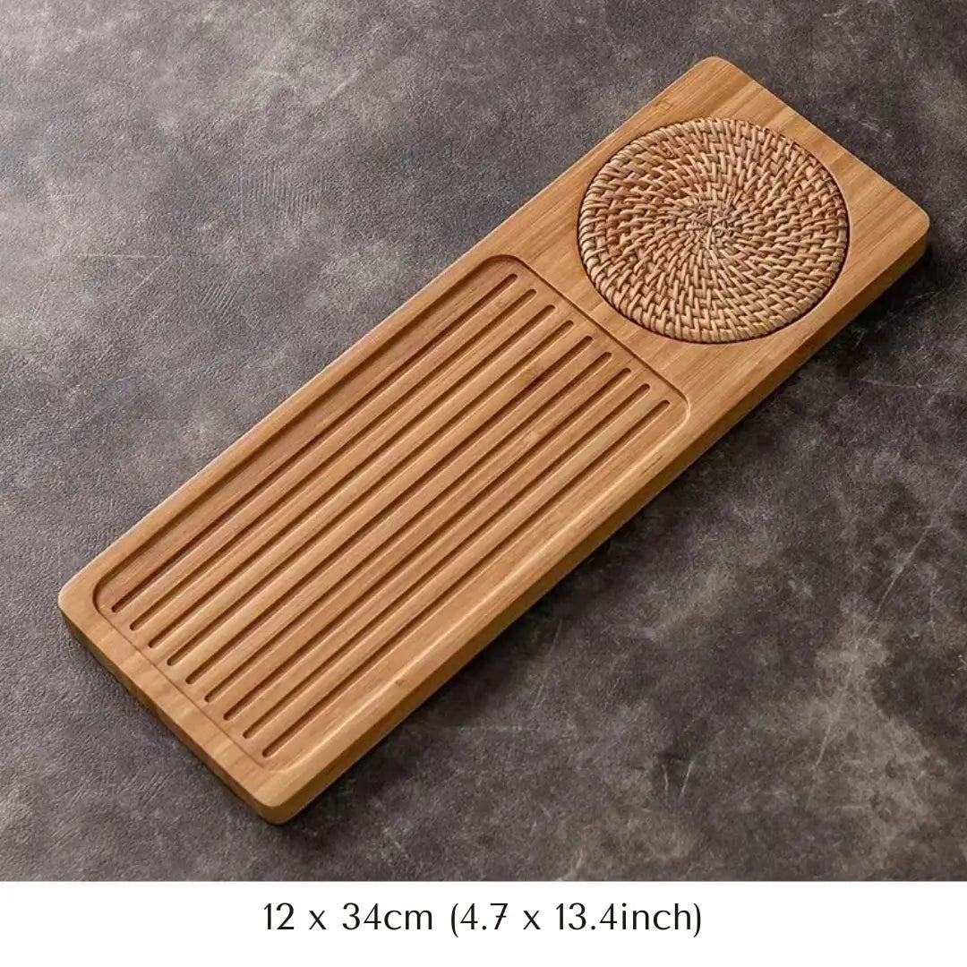 Hommfer – Plateau élégant en bambou pour la cérémonie du thé Gongfu - Hommfer