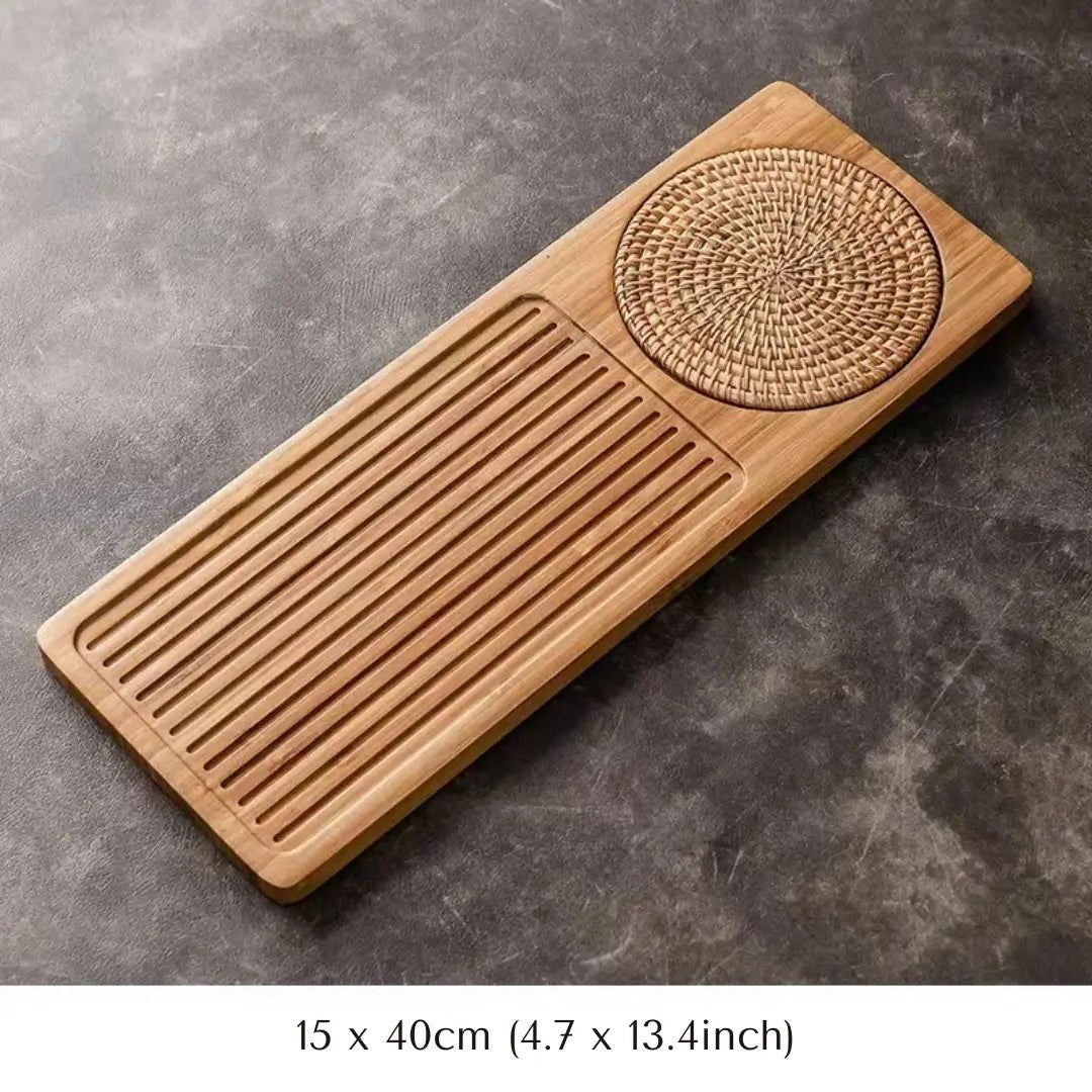 Hommfer – Plateau élégant en bambou pour la cérémonie du thé Gongfu - Hommfer