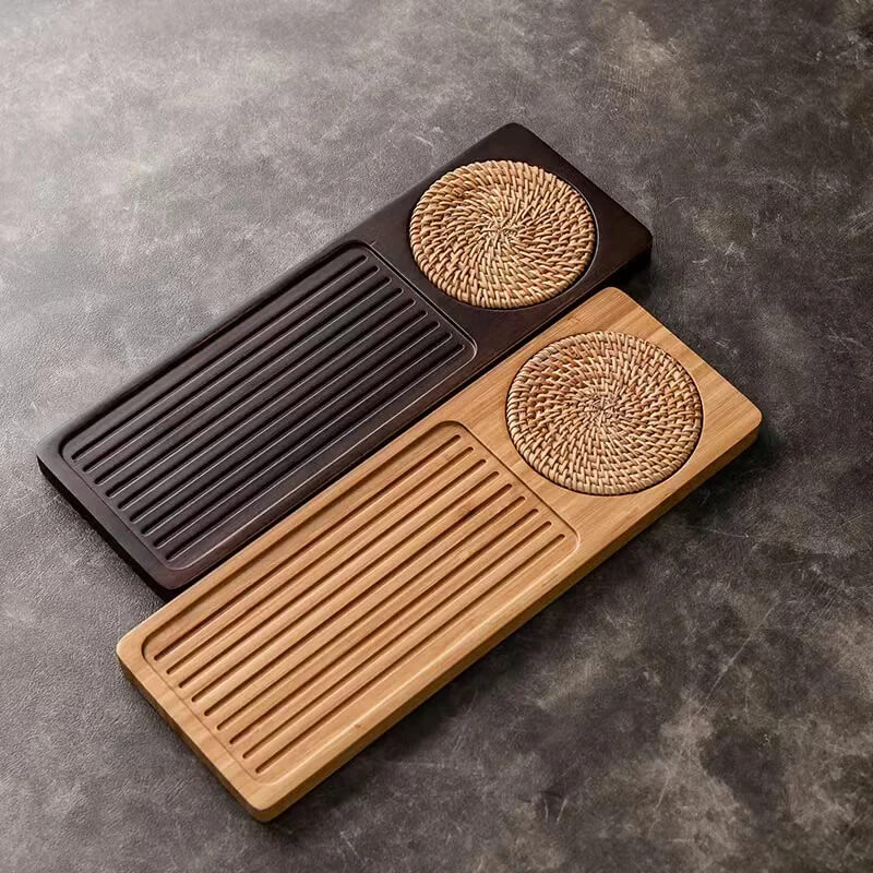 Hommfer – Plateau élégant en bambou pour la cérémonie du thé Gongfu - Hommfer