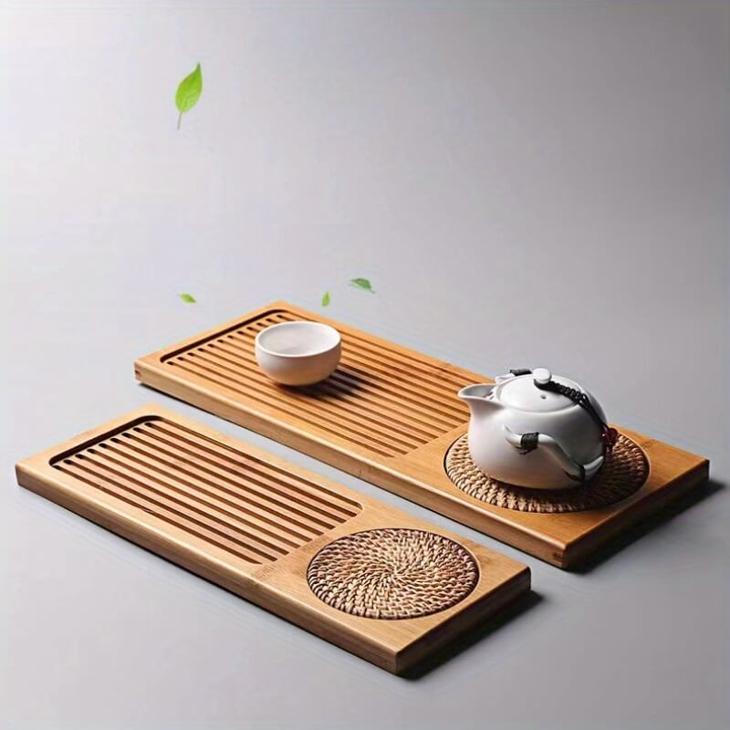 Hommfer – Plateau élégant en bambou pour la cérémonie du thé Gongfu - Hommfer