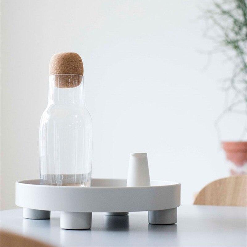 Hommfer – Plateau Rond Élégant en Plastique - Hommfer