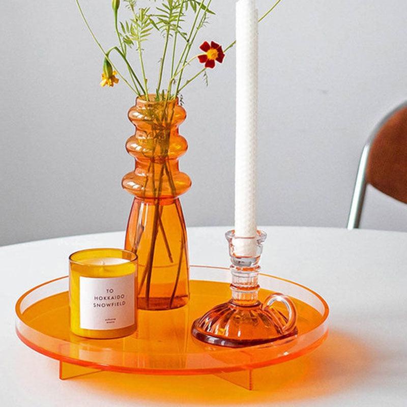 Hommfer – Plateau Rond en Acrylique Coloré - Hommfer