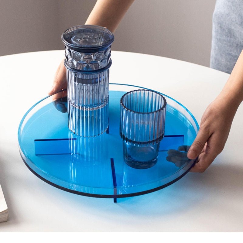 Hommfer – Plateau Rond en Acrylique Coloré - Hommfer