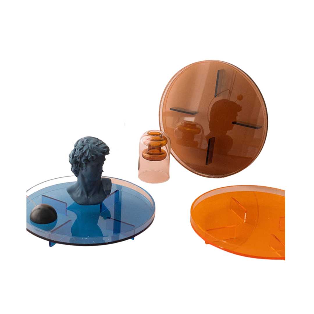 Hommfer – Plateau Rond en Acrylique Coloré - Hommfer