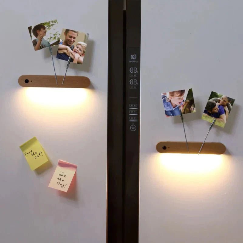 Hommfer – Porte - Clés Mural Magnétique en Bois avec Veilleuse LED à Capteur pour l’Entrée - Hommfer
