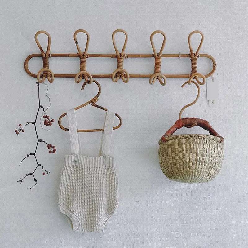 Hommfer – Porte - manteau en rotin pour chambre d'enfant - Hommfer