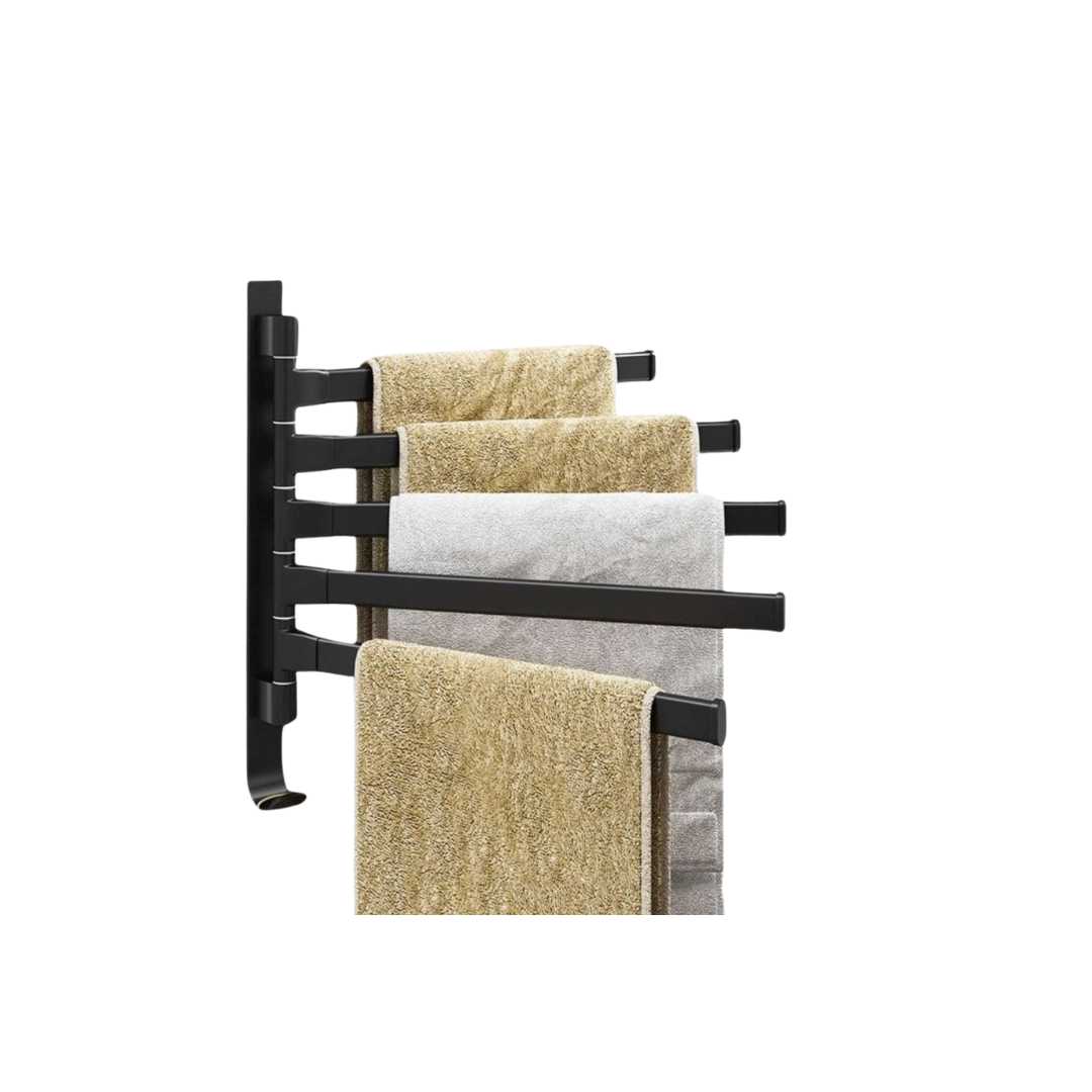 Hommfer – Porte - Serviettes Élégant à 5 Bras en Métal Noir - Hommfer