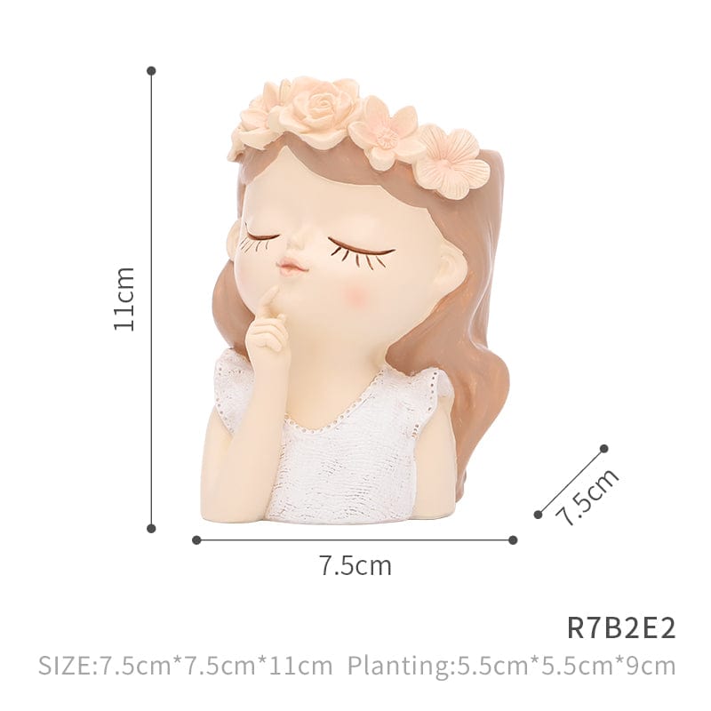 Hommfer – Pot à Succulentes Fille en Résine - Hommfer