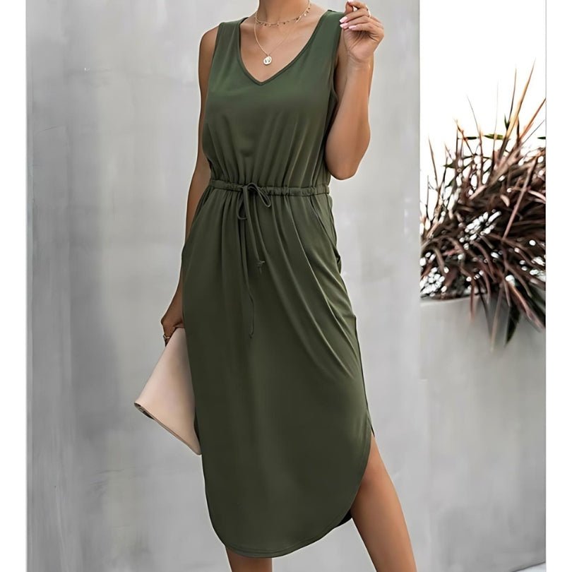 Hommfer - Robe Linna en Coton Mélangé - Élégance Flatteuse Toute la Journée - Hommfer
