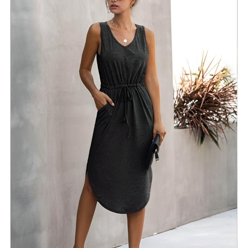 Hommfer - Robe Linna en Coton Mélangé - Élégance Flatteuse Toute la Journée - Hommfer