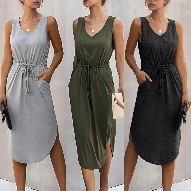 Hommfer - Robe Linna en Coton Mélangé - Élégance Flatteuse Toute la Journée - Hommfer