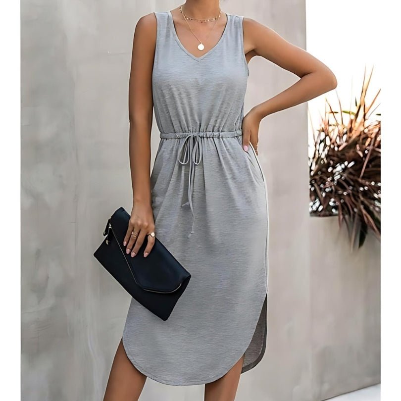 Hommfer - Robe Linna en Coton Mélangé - Élégance Flatteuse Toute la Journée - Hommfer