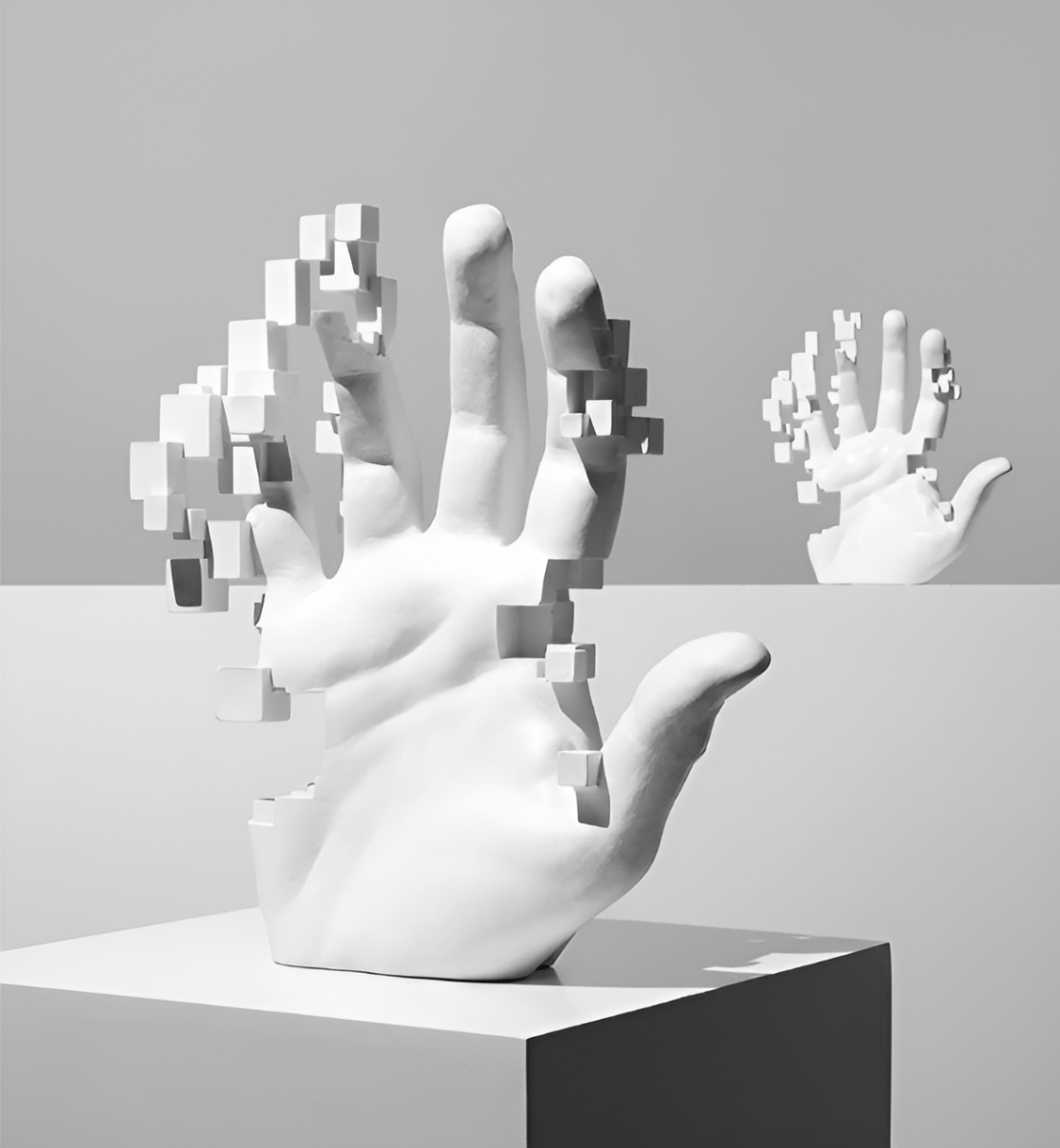 Hommfer – Sculpture Abstraite Main en Résine - Hommfer