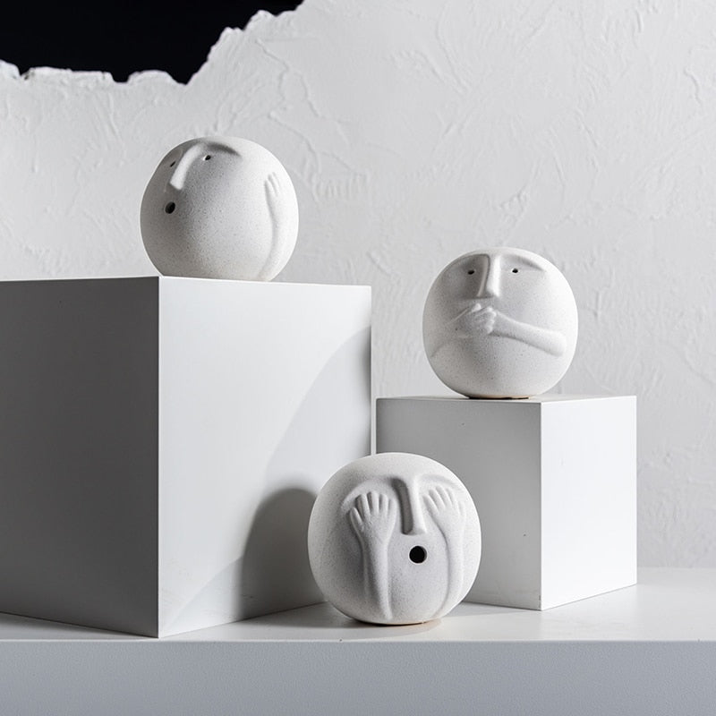 Hommfer – Sculpture Abstraite Minimaliste en Céramique Bora - Hommfer
