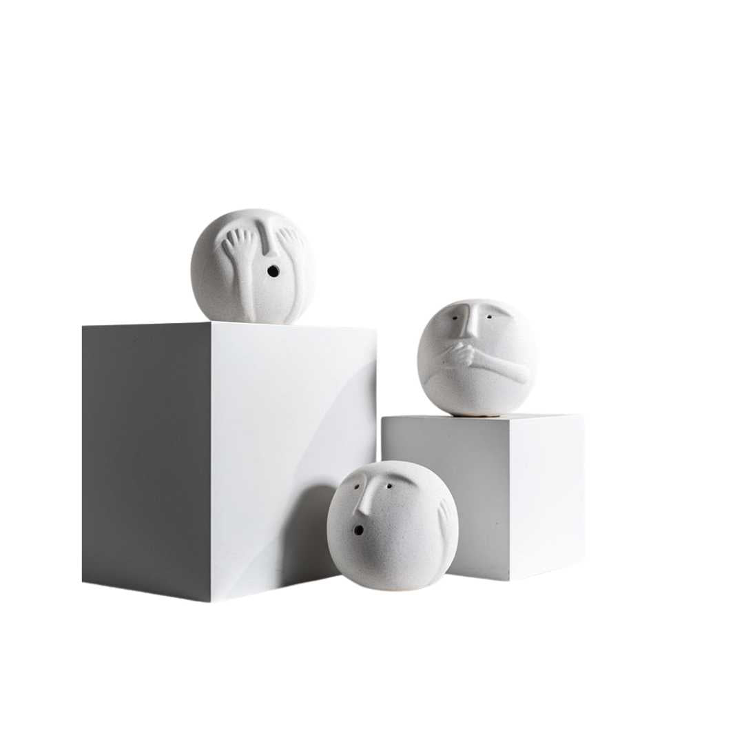 Hommfer – Sculpture Abstraite Minimaliste en Céramique Bora - Hommfer