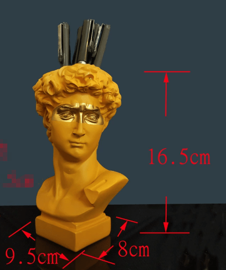 Hommfer - Sculpture Cache - Pot en Céramique Forme Tête Classique - Hommfer