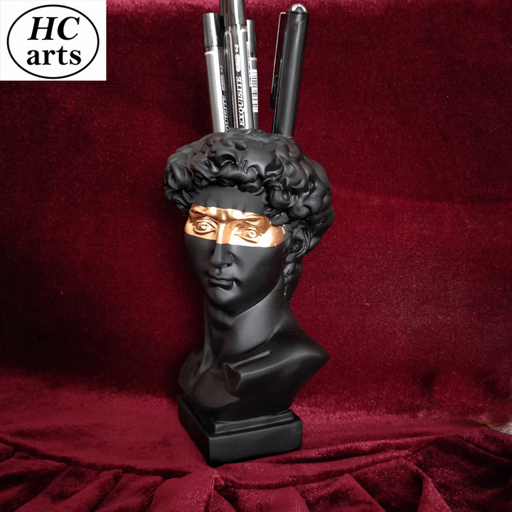 Hommfer - Sculpture Cache - Pot en Céramique Forme Tête Classique - Hommfer