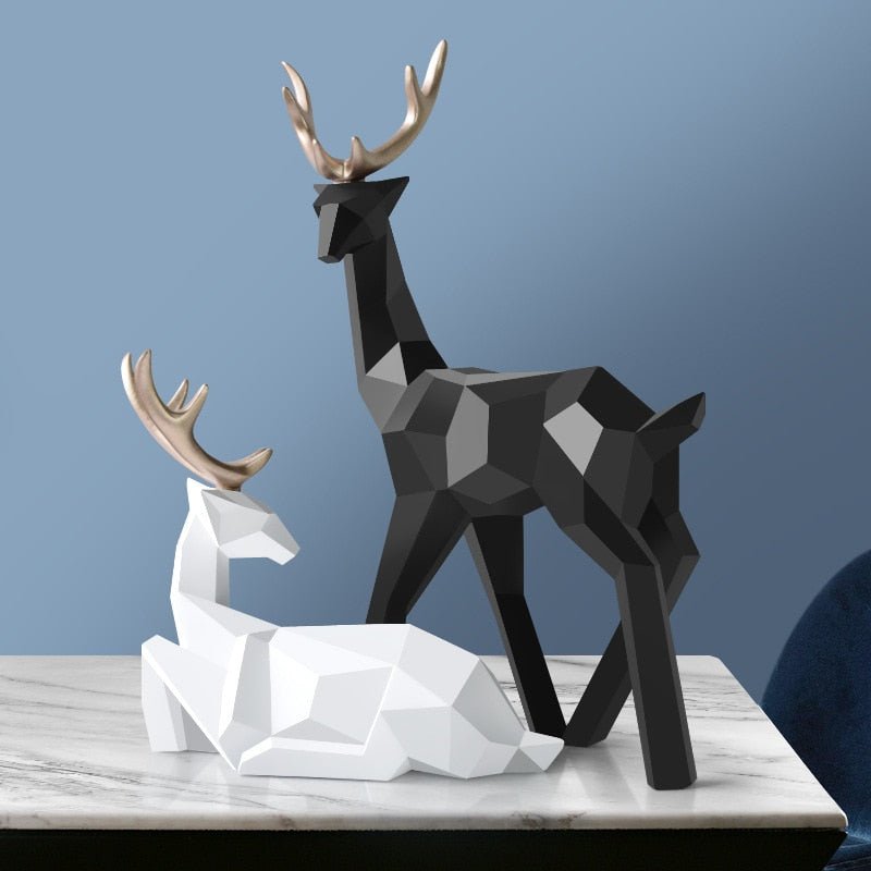 Hommfer - Sculpture de Cerf Abstrait Élégante - Hommfer
