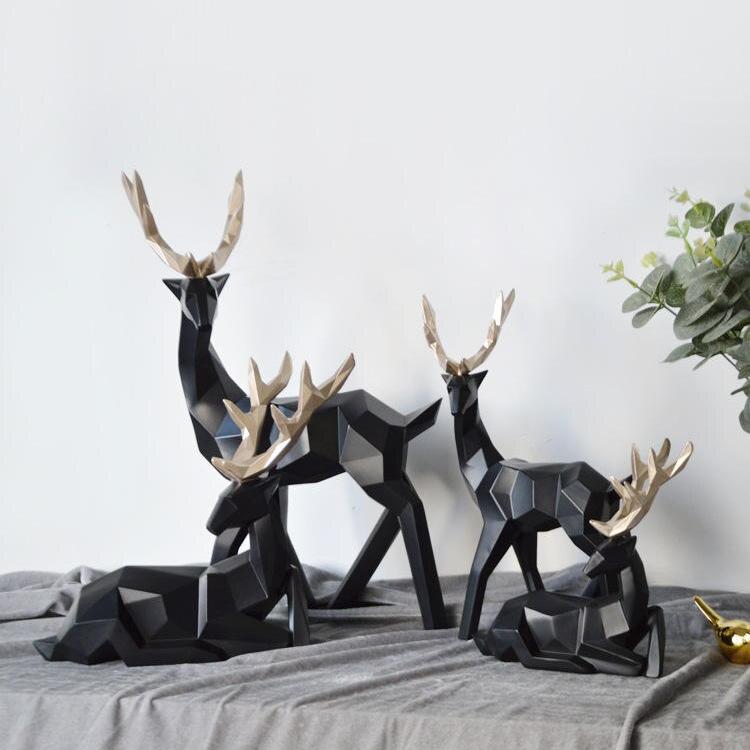 Hommfer - Sculpture de Cerf Abstrait Élégante - Hommfer