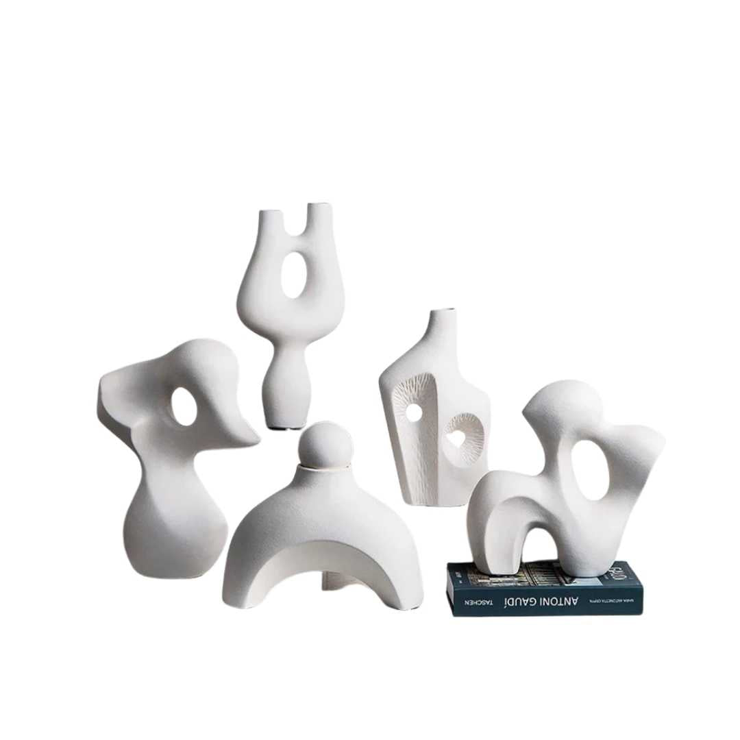 Hommfer – Sculpture Décorative Abstraite en Céramique - Hommfer