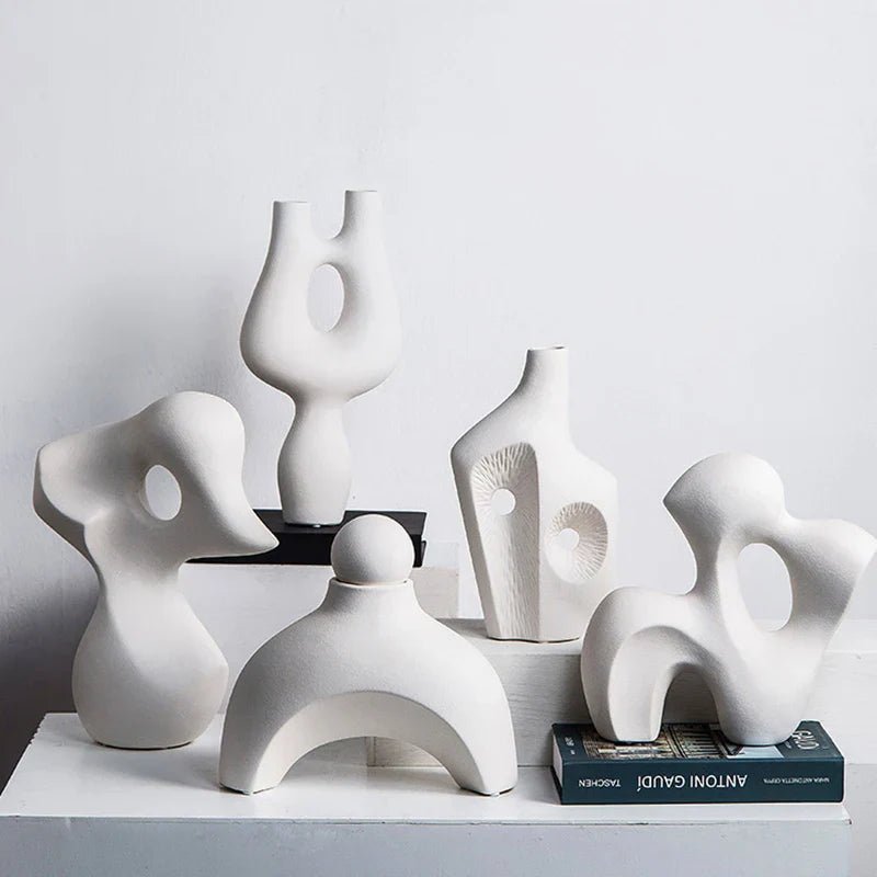 Hommfer – Sculpture Décorative Abstraite en Céramique - Hommfer