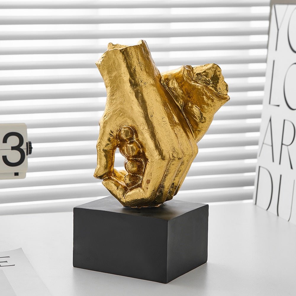 Hommfer – Sculpture Mains Entrelacées en Résine - Hommfer