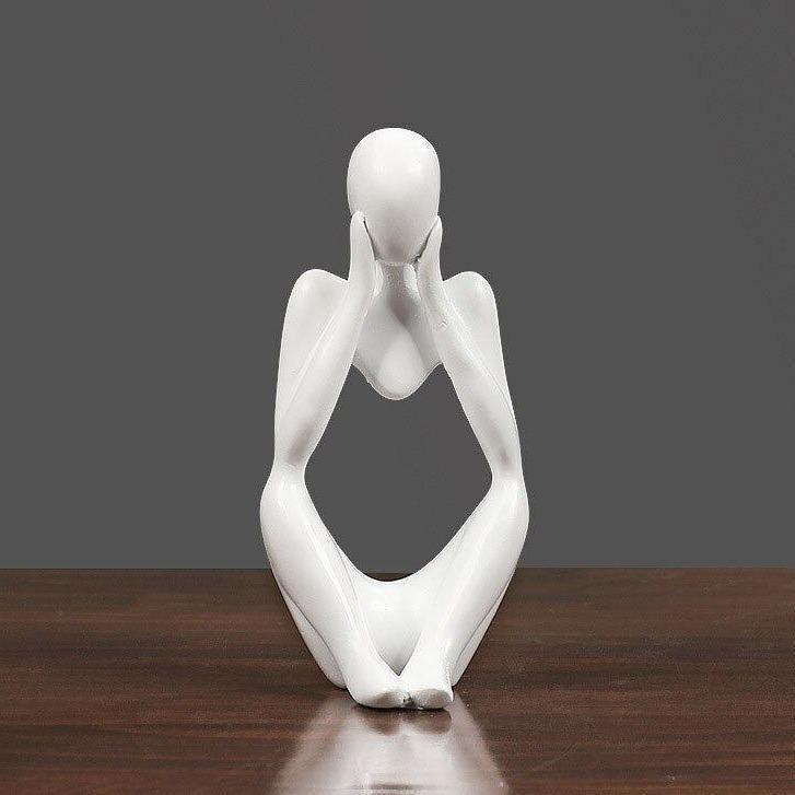 Hommfer – Sculpture Minimaliste du Penseur à l'Élégance Moderne - Hommfer
