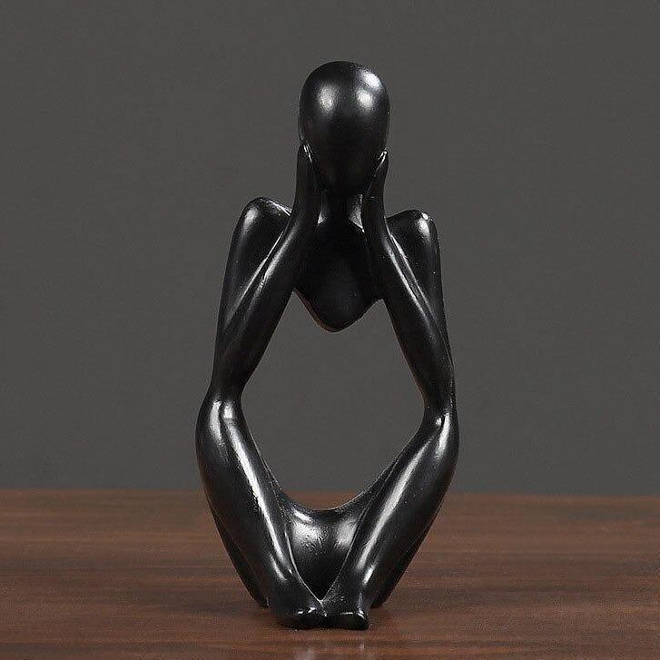 Hommfer – Sculpture Minimaliste du Penseur à l'Élégance Moderne - Hommfer