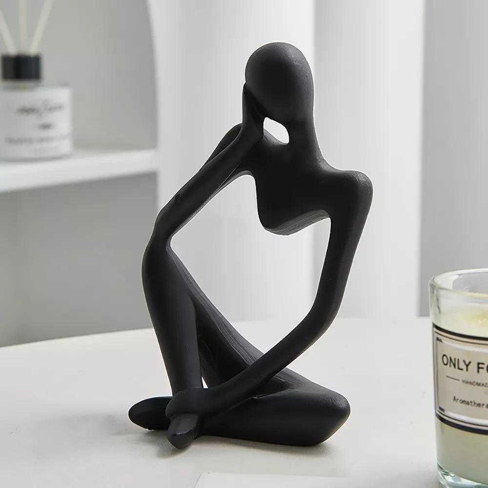 Hommfer – Sculpture Minimaliste du Penseur à l'Élégance Moderne - Hommfer