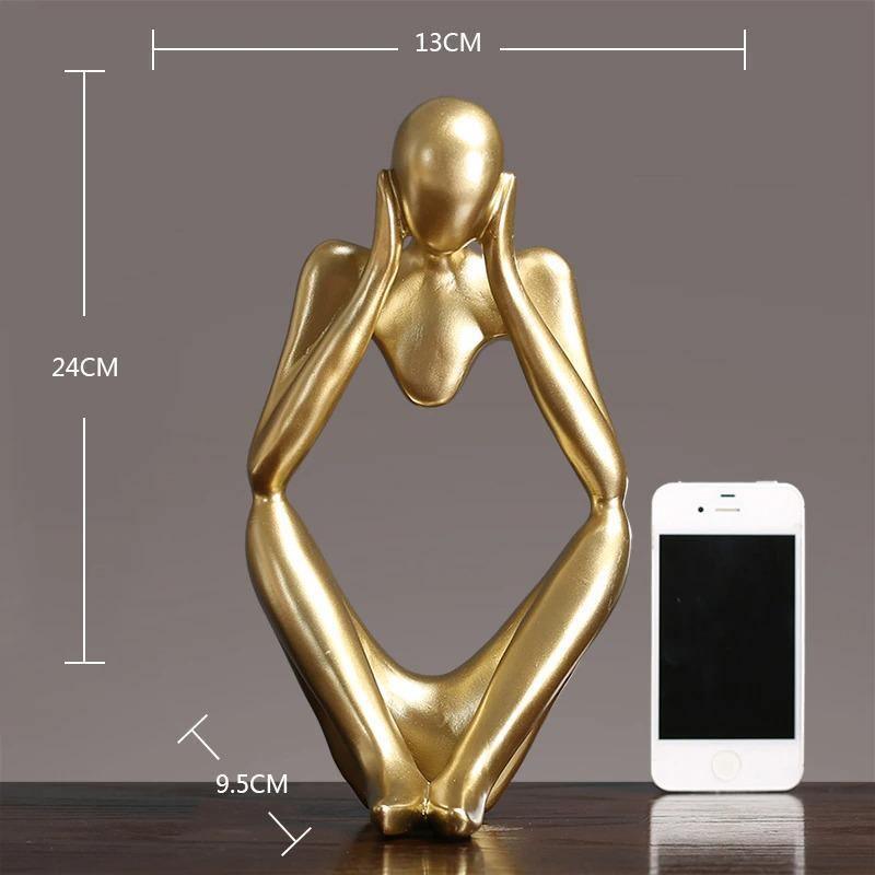 Hommfer – Sculpture Minimaliste du Penseur à l'Élégance Moderne - Hommfer