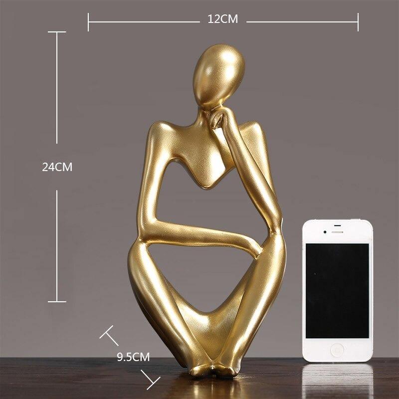 Hommfer – Sculpture Minimaliste du Penseur à l'Élégance Moderne - Hommfer