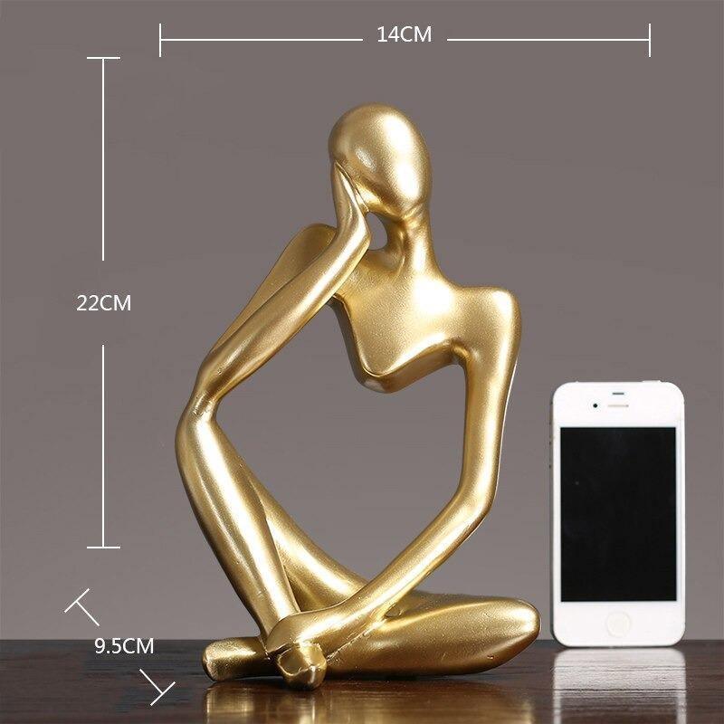 Hommfer – Sculpture Minimaliste du Penseur à l'Élégance Moderne - Hommfer