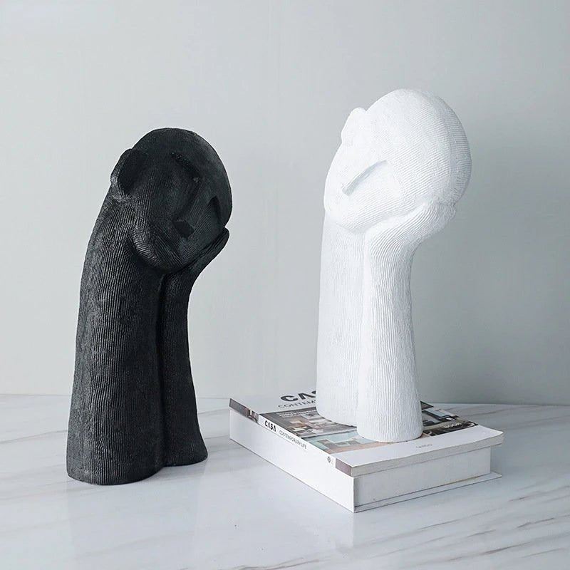Hommfer – Sculpture Visage Pensif Résine - Hommfer