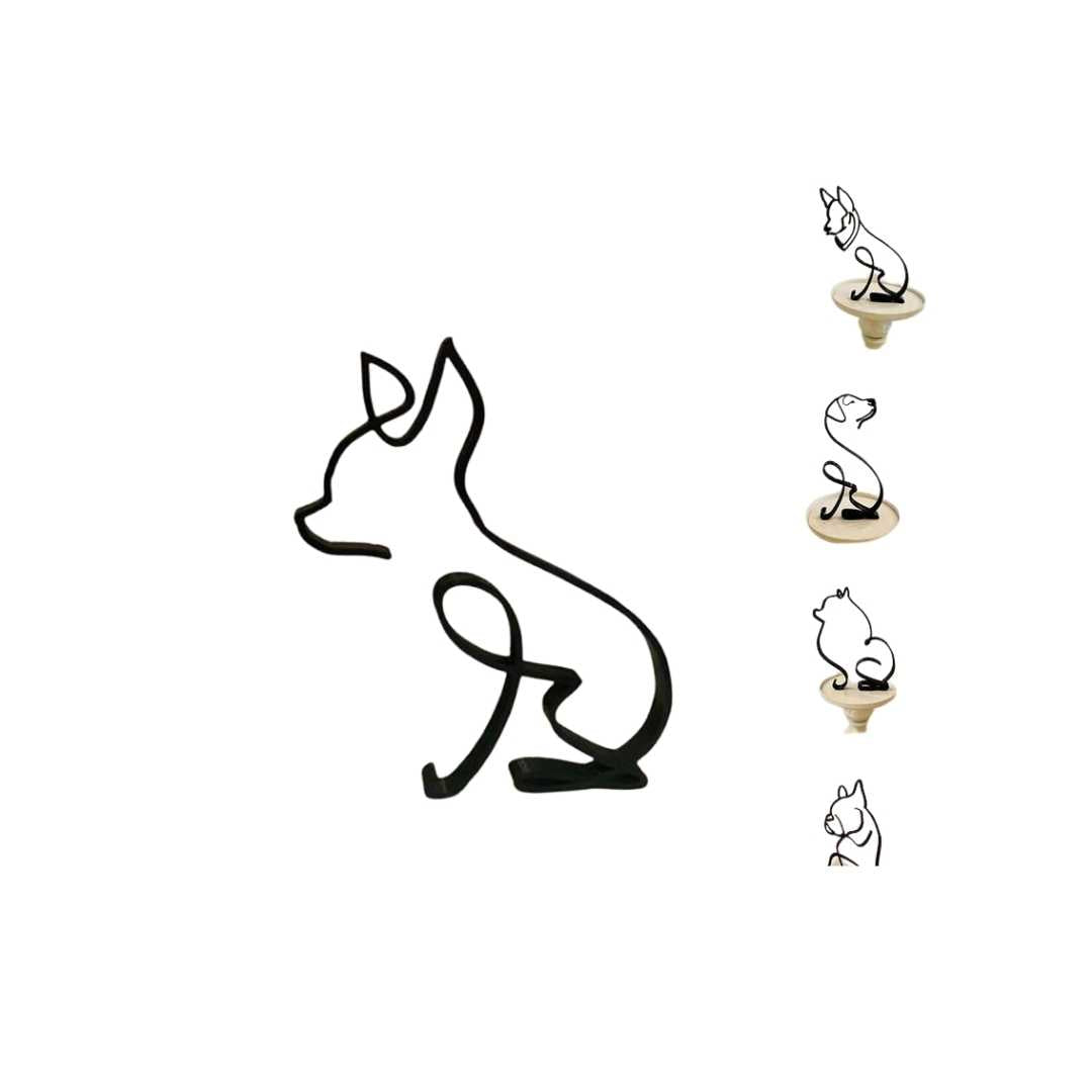 Hommfer – Sculptures Décoratives en Fer Chien et Chat - Hommfer