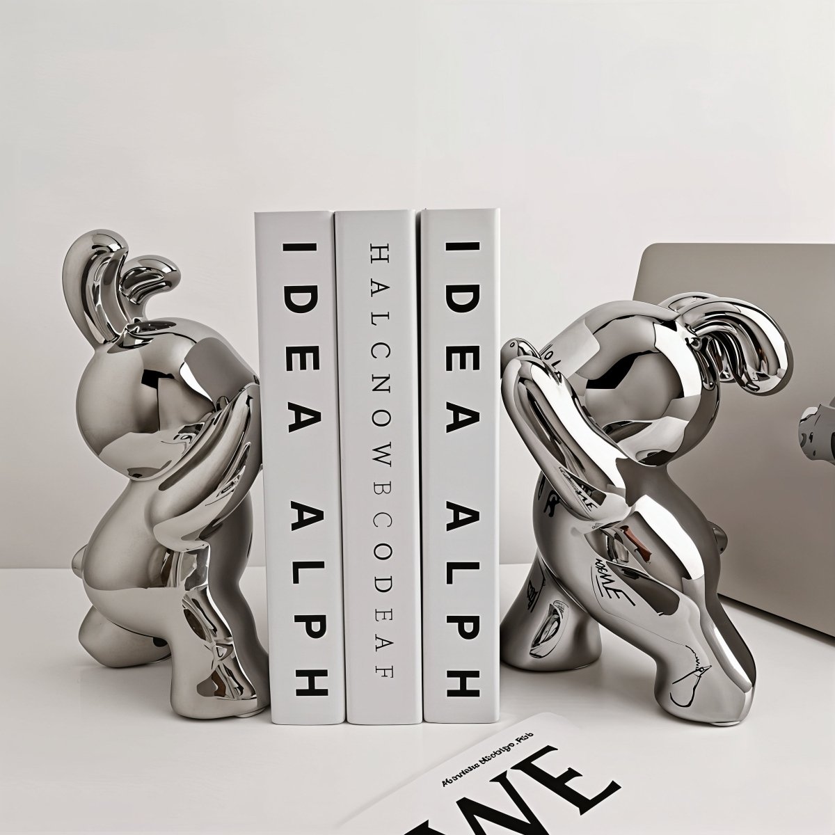 Hommfer – Serre - Livres Modernes en Forme de Lapin avec Finition Élégante - Hommfer