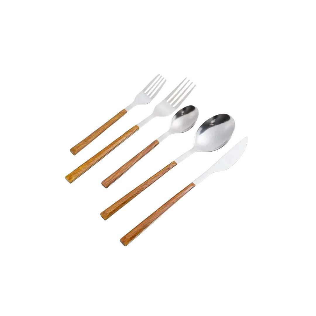 Hommfer – Service de Couverts en Acier et Bois pour Salle à Manger - Hommfer