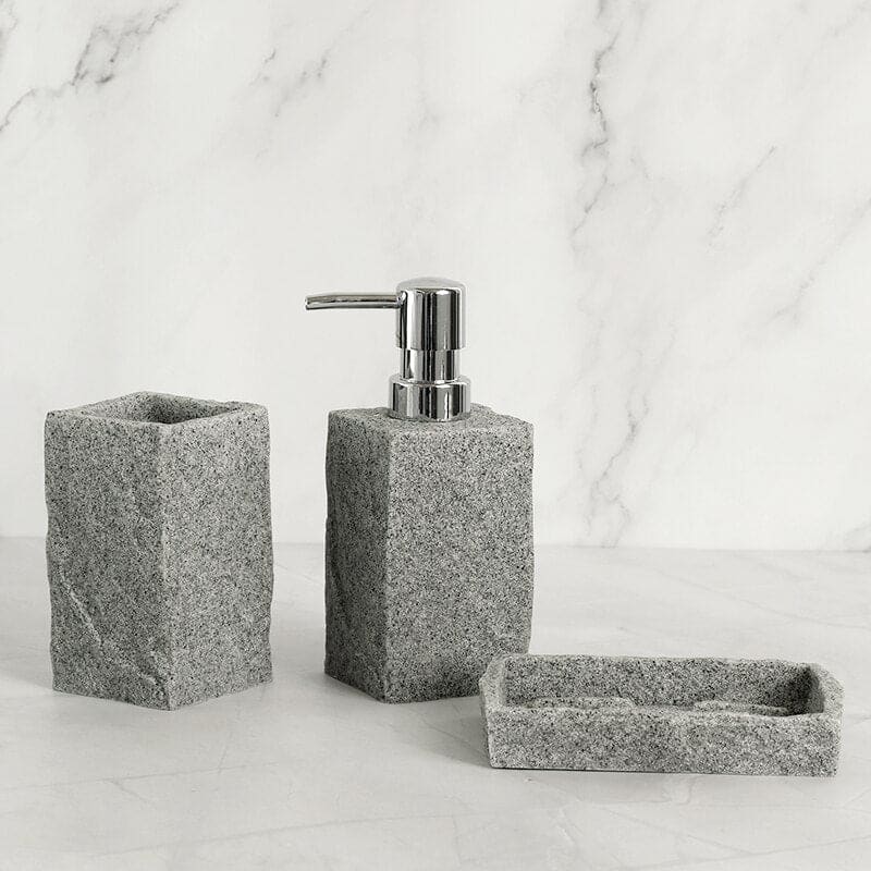 Hommfer – Set d'Accessoires Effet Granite pour Salle de Bains - Hommfer
