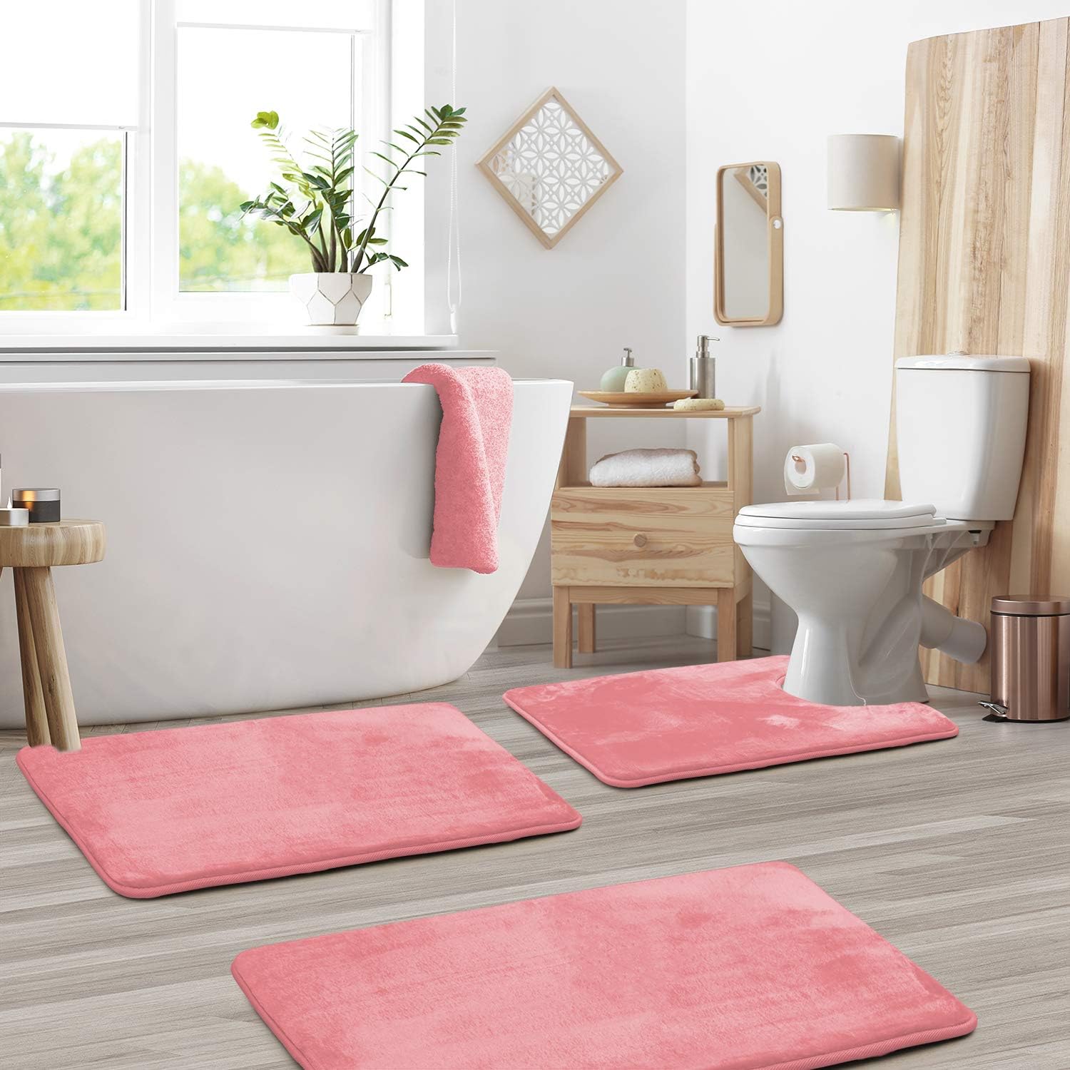 Hommfer - Set de bain luxueux en velours et mousse à mémoire de forme - Hommfer