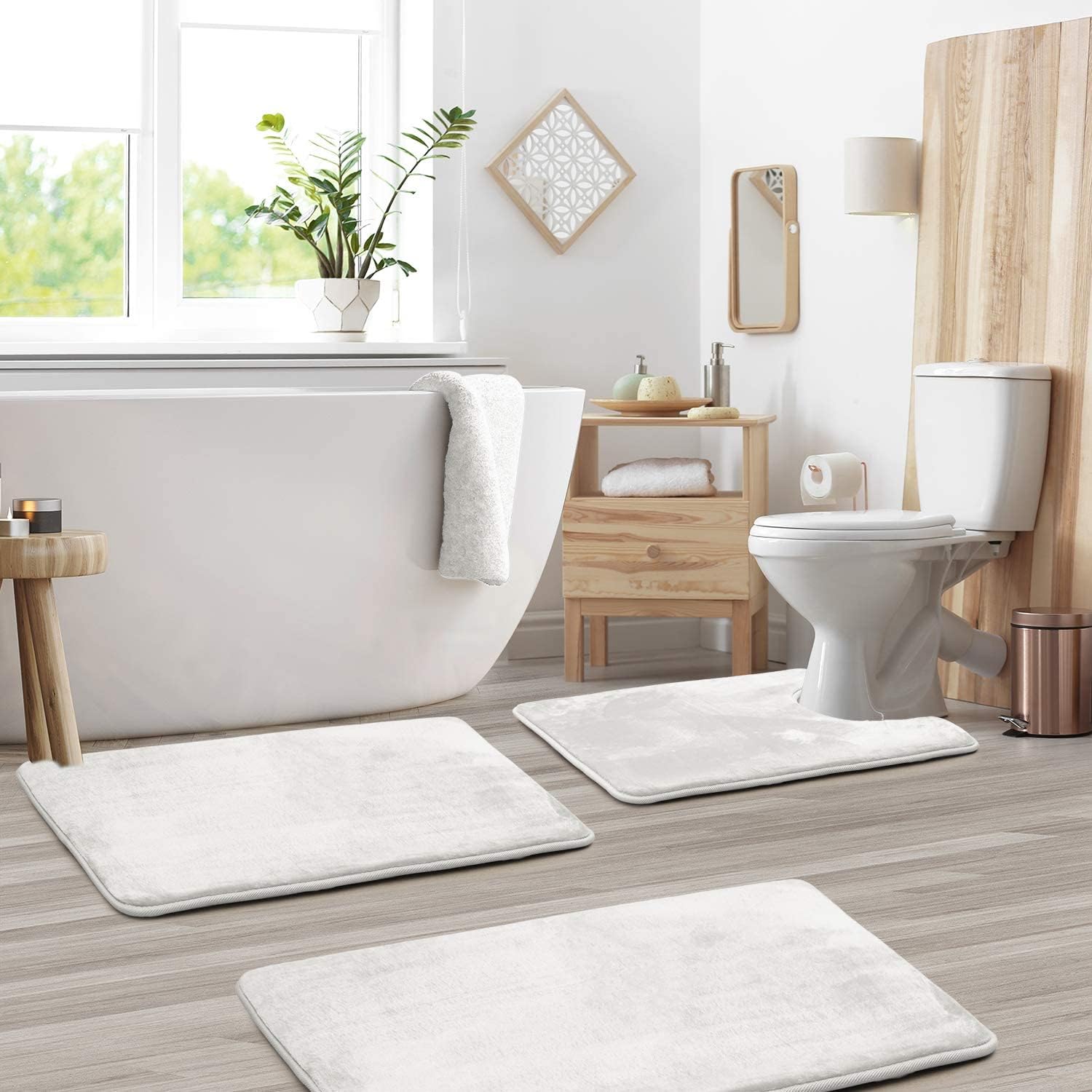 Hommfer - Set de bain luxueux en velours et mousse à mémoire de forme - Hommfer